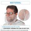 ARNOMED PP Beard Net, Disposable Beard Bandage, White, Beard Cover