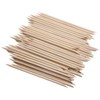 Mini Skater 100 Pcs Orange Wood Nail Sticks Double Sided