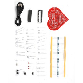 DIY Colorful MCU Module Heart shaped Lamp Light Electronic Circuit Board Kit