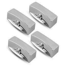 Range Valve Knob for Kitchen Gas Stove Compatible with D-Shaped Air Interface Burner Gas Valve Fit for Analysis Jade Cecil Montague, Upgrade Commercial Grill Chrome Oven Hob Panel Control Knobs, 4Pcs