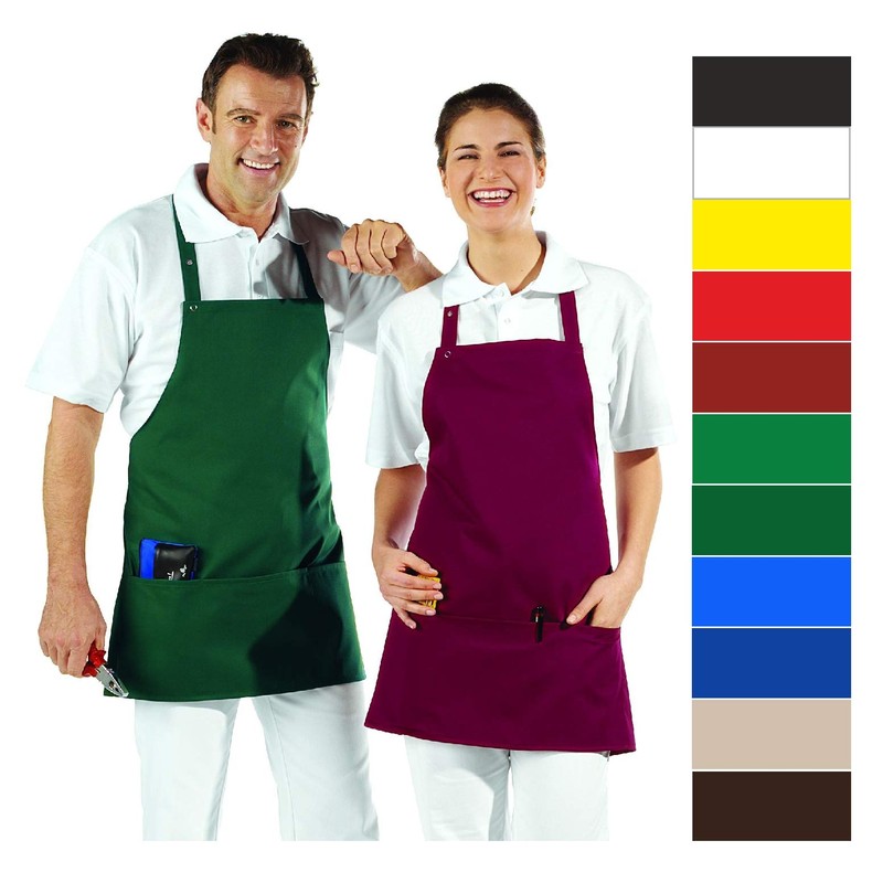 Bib Apron 3 Pocket 155 65 cm - yellow