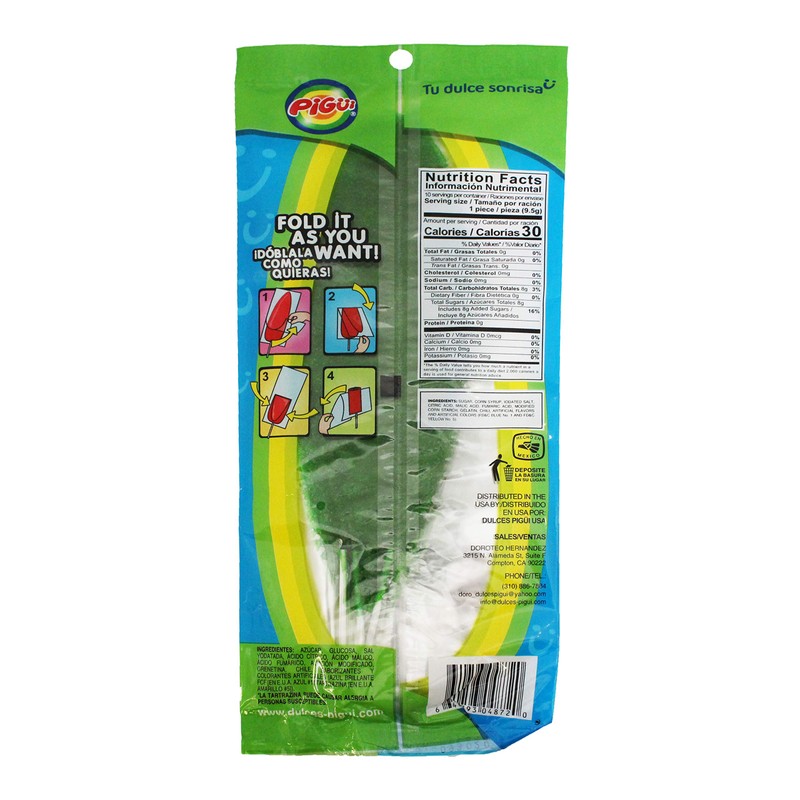 Dulces Pigui Slaps Green Apple Flavor Paletas Mexican Candy (20