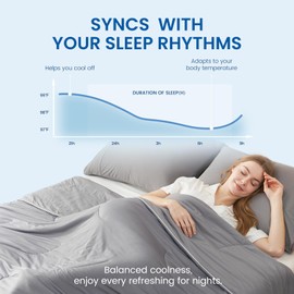 Cozy Bliss Cooling Comforter Twin Size Dual-Sided, Ultra-Soft Cooling Blankets for Hot Sleepers and Night Sweats, Breathable Lightweight Silky Smooth, Dark Grey