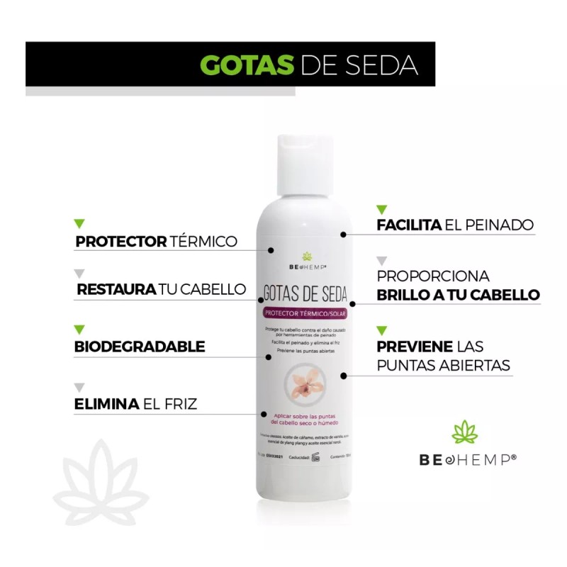 Beohemp Seda Shine Therapy Protector Térmico Solar Antifrizz 120ml