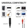 Poyiccot 6.35mm RCA to Audio Cable, 6.35mm Female to 2RCA