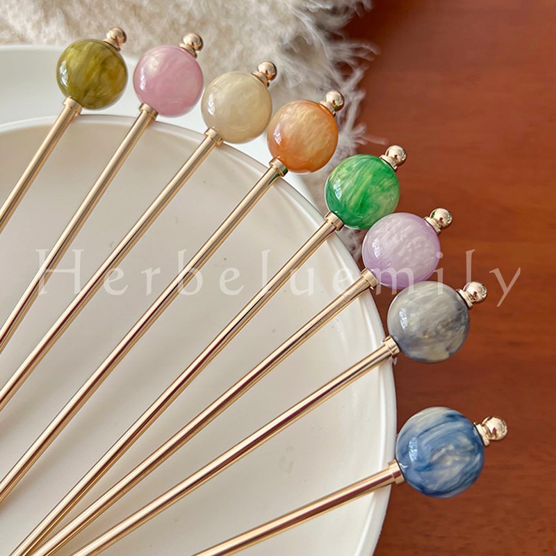 Herbeluemily Kanzashi Hair Stick, Hair Accessories, Simple, Modern, Single Piece,