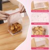 50 pcs Bakery Bags with Window, Reusable Paper Bread Bags,