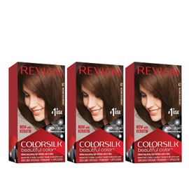 Revlon Colorsilk Beautiful Color, Medium Rich Brown, 3 Count