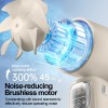 Portable Handheld Turbo Fan 5 Speeds Adjustable Rechargeable 4000mAh Cooling