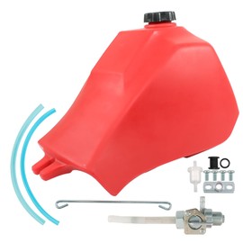 WFLNHB FT49002 Fuel Tank Replacement for Honda ATC185, ATC185S, ATC200, ATC200M, ATC200S, Big Red 200 1980-1986 Red Plastic