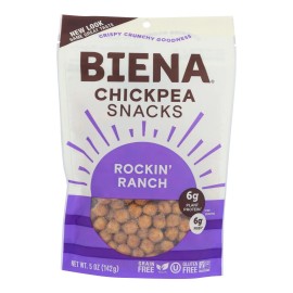 UD_Biena Chickpea Snacks Rockin' Ranch Flavored Case of 8 5 oz Bulk Pack Baked Broad Bean Snacks