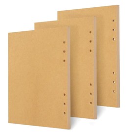 romsrbutfo A5 Refill Paper, 3 Pack 100GSM Thick Kraft Paper, 6 Hole Filler Inserts, Loose Leaf Paper, 240 Pages for 6 Ring Binder Journal Notebook