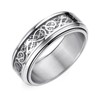 Adreamz 8mm Silver Stainless Steel Anxiety Ring for Women Men