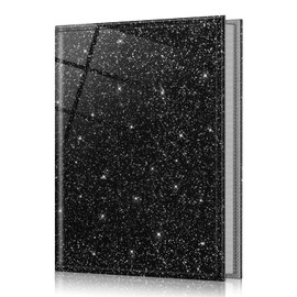 Fintie Álbum de fotos de 10 x 15 cm, 52 bolsillos, tamaño pequeño, cubierta de piel vegana premium, álbum de fotos portátil para familia, bodas, niños, niñas, color negro brillante