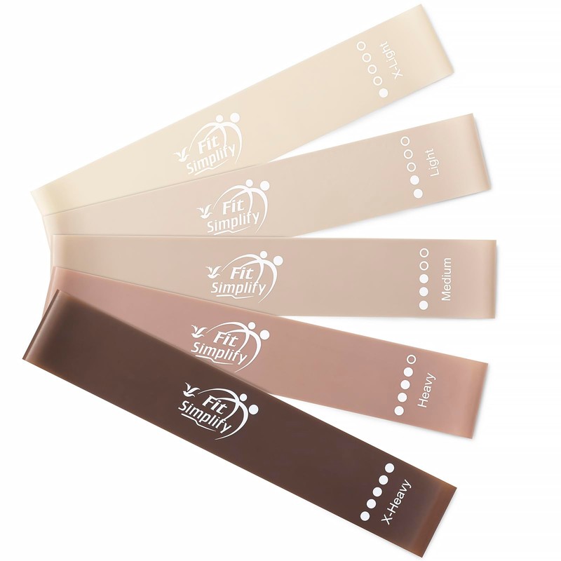 Fit Simplify Resistance Loop Exercise Bands with Instruction Guide and