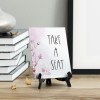 Signs ByLITA Take A Seat Table Sign with Easel, Floral