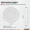 Steinberg14 White Ventilation Grille 100 mm - Plastic Exhaust Grille