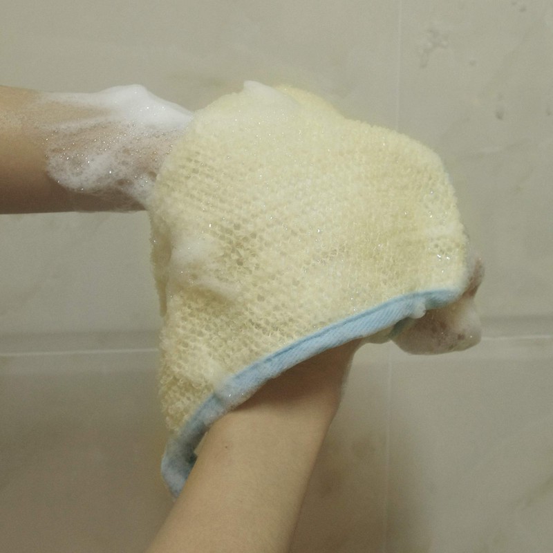 Bleu Bath (6 Pack) Dual-Sided Exfoliating Skin Towel Natural Terry