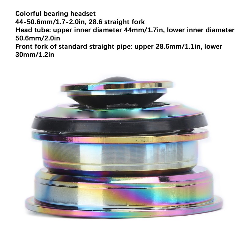 LeBycle Mountain Bike Headset Road Bicycle Double Bearing Headset 28.6x44‑50.6x30mm