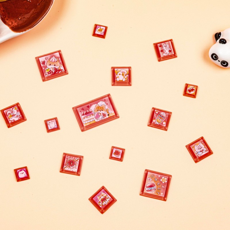 NestlyMoly Tile Type Sticker, Squishy, 3D Sticker, Cute, Stylish, Girls,