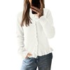 PRETTYGARDEN Womens Fall Button Down Cardigans Chunky Knit Ruffle Open