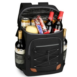 Backpack Cooler Insulated Leak Proof for Men Women 36 Cans Soft Cooler Backpack Insulated Waterproof Large Capacity Coolers Bag Portable for Lunch Camping Travel Picnic Hiking Black