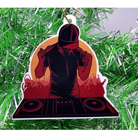 DJ Ornament Music Mixer Turntable Deejay Shock Jock Themed Christmas Tree Ornament (D24)