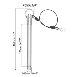 PATIKIL Quick Release Pin 12 x 120mm(1/2" x 4.72"), 304 Stainless Steel Ball Lock Safety Locating Pins with Button 25cm Prevents Loss Rope