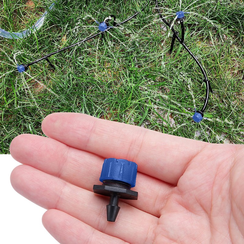 VooGenzek 200 Pieces Adjustable Watering Dripper Sprinkler, Plastic Micro Flow
