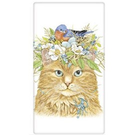 Mary Lake-Thompson BT791 Bird Nest Cat Flour Sack Towel 30 Inches Square