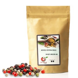 NY SPICE SHOP Mixed Peppercorns - 3 Pound Whole Mix Peppercorns - Rainbow Peppercorn - White, Red, Black, Green Bulk Peppercorns - Peppercorn Blend of Grinder - Perfect Flavor Blend - Natural & Fresh