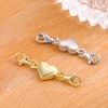 14K Gold Heart Magnetic Necklace Clasps and Closures 925 Sterling