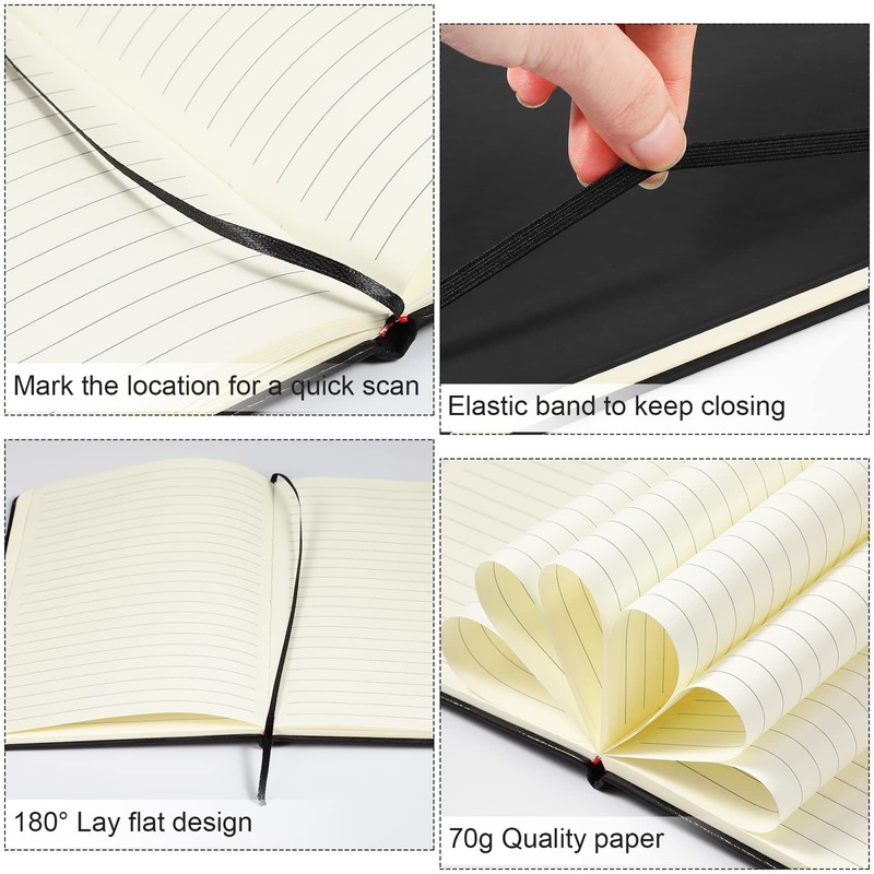 Honoson 20 Pack Lined Journal Notebooks A5 Hardcover Executive Notebook