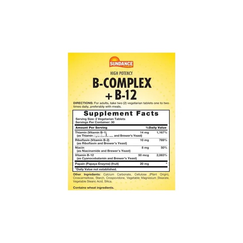 Sundance Vitamins Complejo Vitamina Tabletas