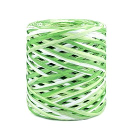 G2PLUS G2PLUS Colored 525 Feet Raffia Paper Ribbon, Spring Green Raffia Ribbon, Sage Green Packing Paper String for Gift Wrapping, Christmas, Holiday, DIY Art Craft Decoration