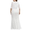 Plus Size Wedding Dress Bride White Women Lace Bridal Shower