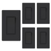 ELEGRP Matte Black Single Pole Decorator Light Switch, 15Amp 120-277V,
