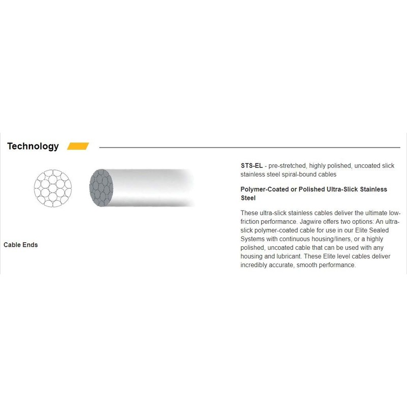 Jagwire Road Brake Cable - Elite Polished Ultra-Slick Stainless -