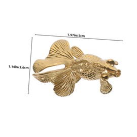 Operitacx 2pcs Vintage Goldfish Brass Dresser Knobs Elegant Antique Pull Handles for Cupboard Kitchen Furniture Easy Installation Unique Design Timeless Aesthetic Appeal