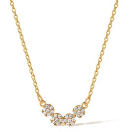 SEPTBIEN 18K Gold Plated Double Layer Necklace Set for Women Adjustable Dainty Chain