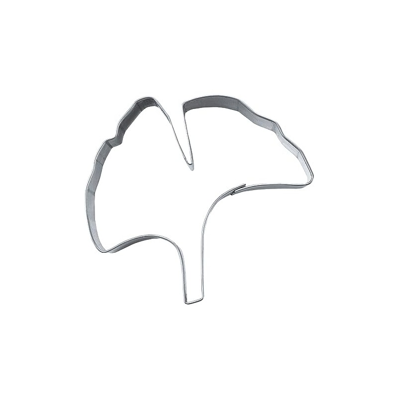 Staedter Stainless Steel Ginkgoblatt Cookie Cutter, Silver, 6.5 cm