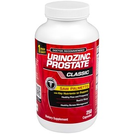 Urinozinc Classic Prostate Supplement for Men, 1 Capsule per Day, Saw Palmetto & B Vitamins (Over 8 Month Supply, 250 Count)