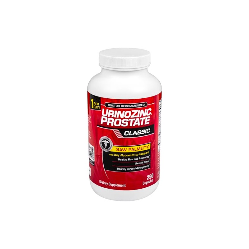Urinozinc Classic Prostate Supplement for Men, 1 Capsule per Day,