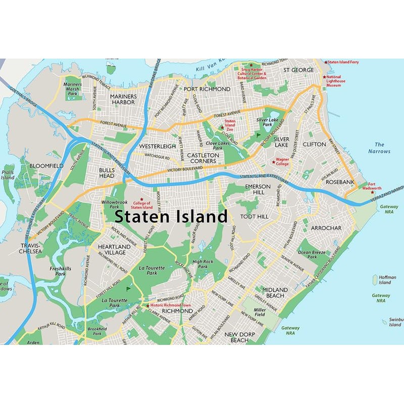 New York City Street Map - 23.2 x 23.2 Inches