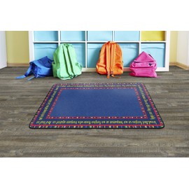 Flagship Carpets The Lord's Prayer Children's Area Rug for Children's Classroom or Kids Playroom, and Home Learning Carpet, 4' x 6', Rectangle