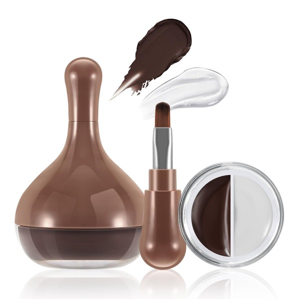 AFGHOUZ Cream Eyebrow Duo Kit, Brow Powder and Eyeliner Gel,