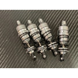 Maxx Front & Rear Aluminum Shocks For Arrma Infraction 6s BLX Silver