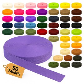 KBBB Webbing 2m or 5m Long - 50 Colours Widths 10mm 15mm 20mm 25mm 30mm 40mm 50mm Polypropylene