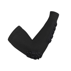 Ipetboom 1PC Elbow Sleeve Compression Arm Protector Elastic Collision Gear for Basketball Football Badminton Lightweight Breathable for Outdoor Sports Weight Black