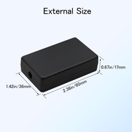 HoHaing Project Box 8 Pieces Electrical Box Small Junction Box ABS Plastic Enclosure Power Electronic Case Black 2.36" x 1.42" x 0.67"(60 x 36 x 17mm)